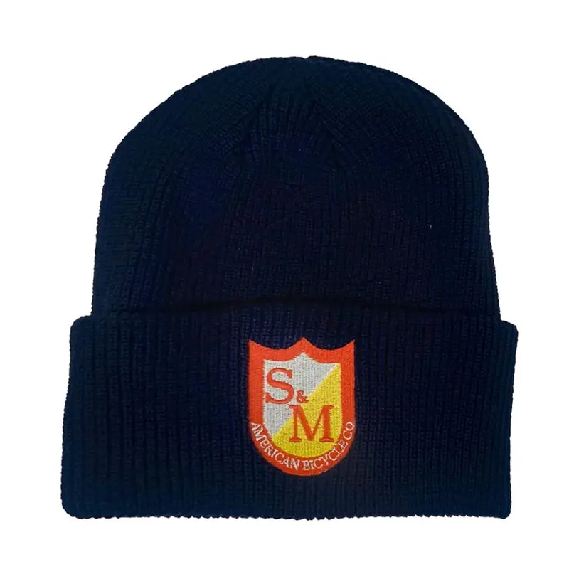 S&M Ribbed Cuffed Beanie - Navy 1