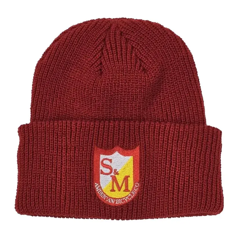 S&M Ribbed Cuffed Beanie - Red 1
