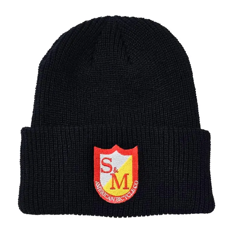 S&M Ripped Cuffed Beanie - Black 1