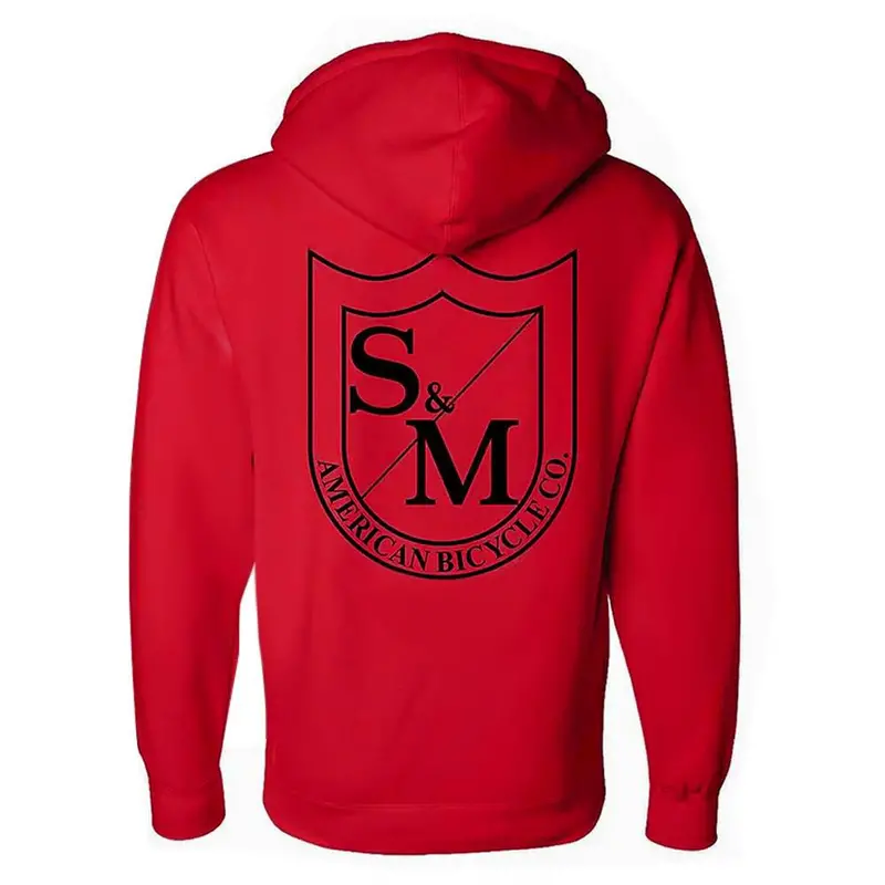 S&M Two Shield Heavy Pullover Hoodie - Red 1