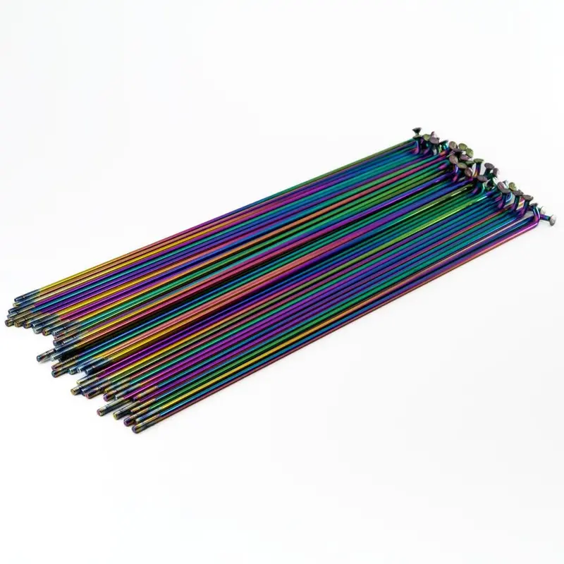 Source Double Butted Spokes (40 Pack) - Rainbow 1