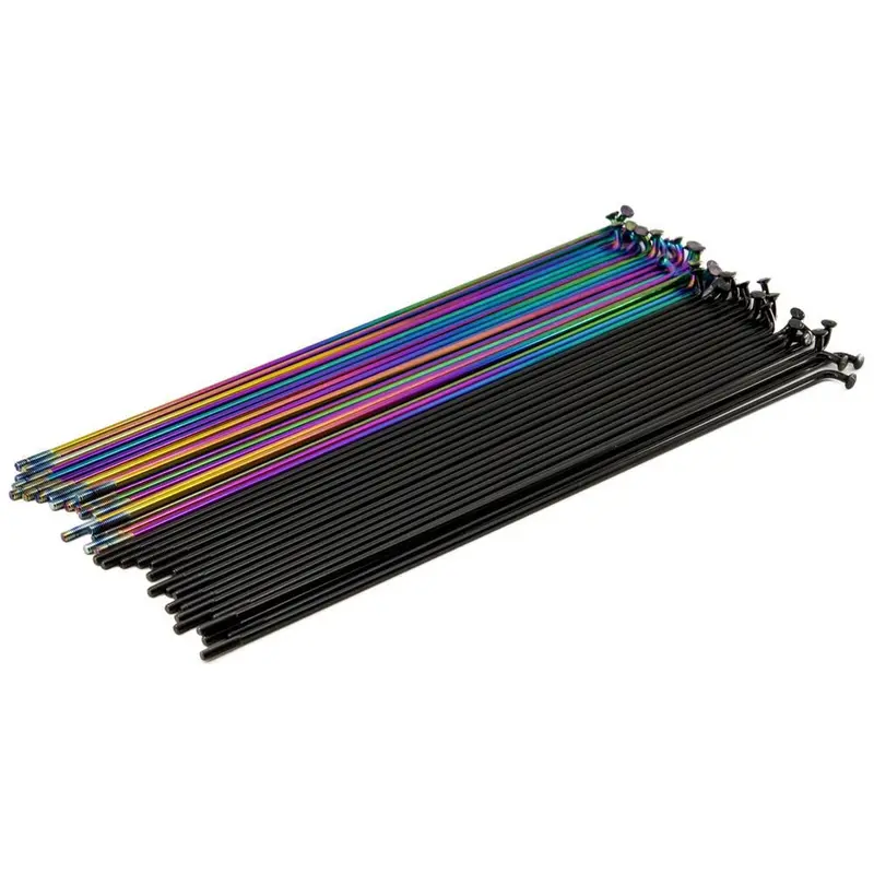 Source Stainless Spokes (40 Pack) - Rainbow/Black 1