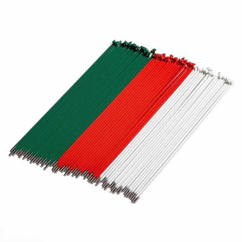 Source Stainless Spokes (60 Pack) - Green/Red/White 1