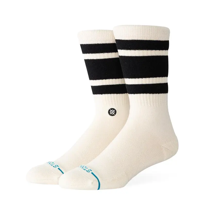 Stance Boyd Cozy Crew Socks - Black White - Large 1