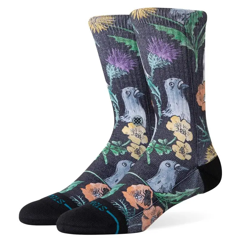 Stance Todd Francis Just Flocked Socks - Black - Large 1