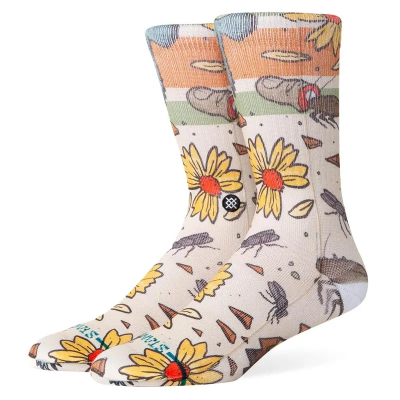 Stance Todd Francis Trashed Socks - Off White - Large 1