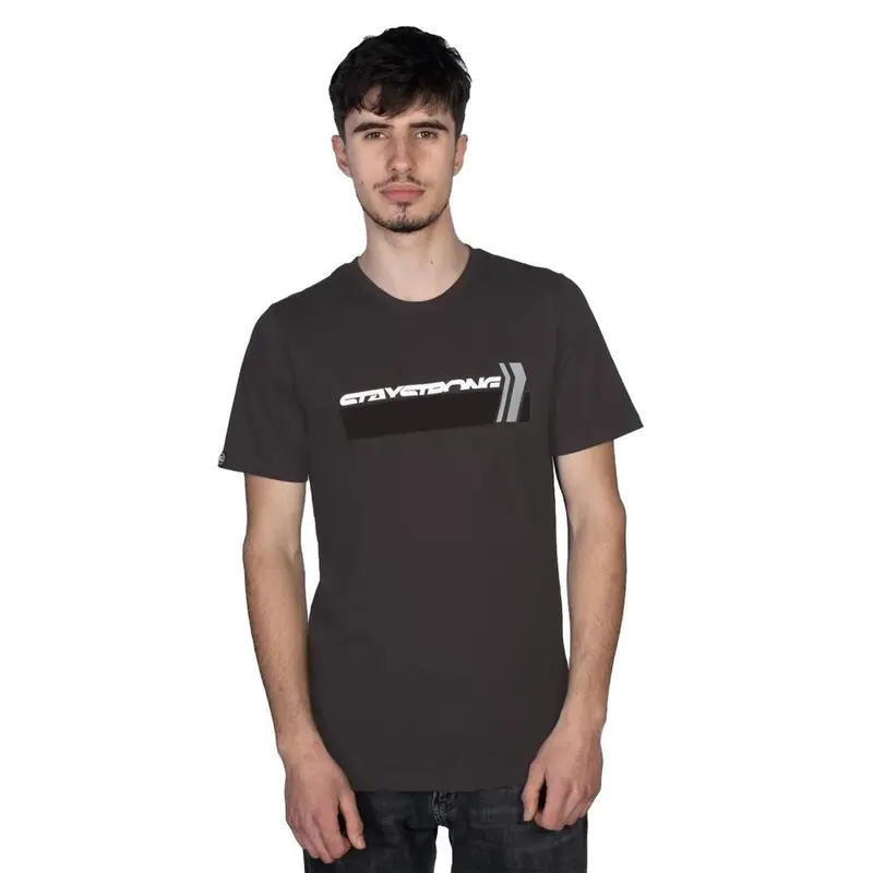 Stay Strong Big Chev T-Shirt - Charcoal 1