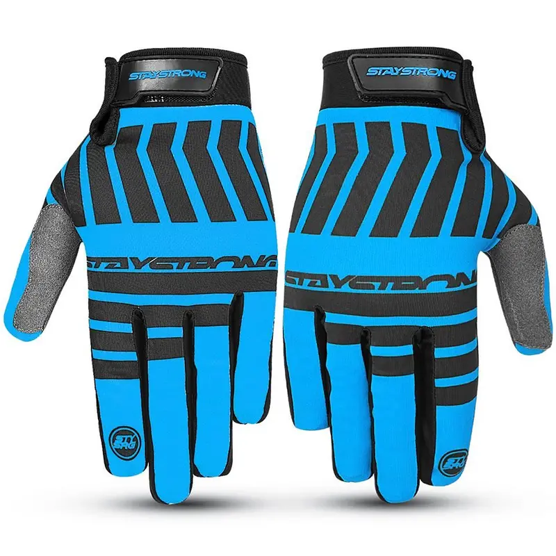 Stay Strong Chev Stripe Youth Gloves - Teal 1