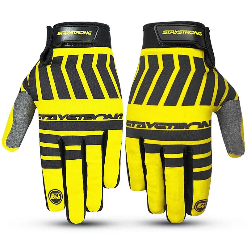 Stay Strong Chev Stripe Youth Gloves - Yellow 1