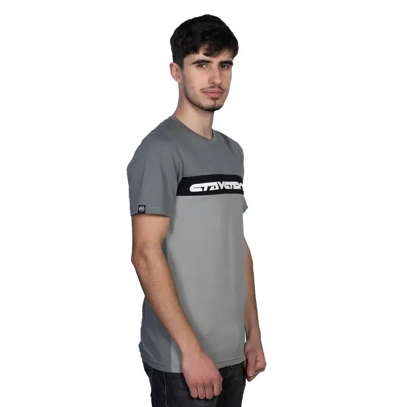 Stay Strong Cut Off T-Shirt - Black/Grey 1