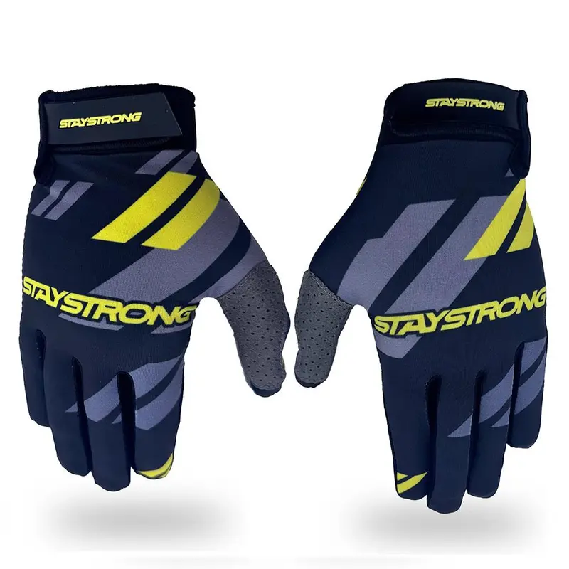 Stay Strong Multi Chevron Youth Gloves - Black/Yellow 1