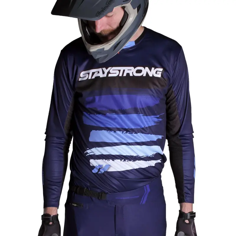 Stay Strong Paint Youth Race Jersey - Navy 1