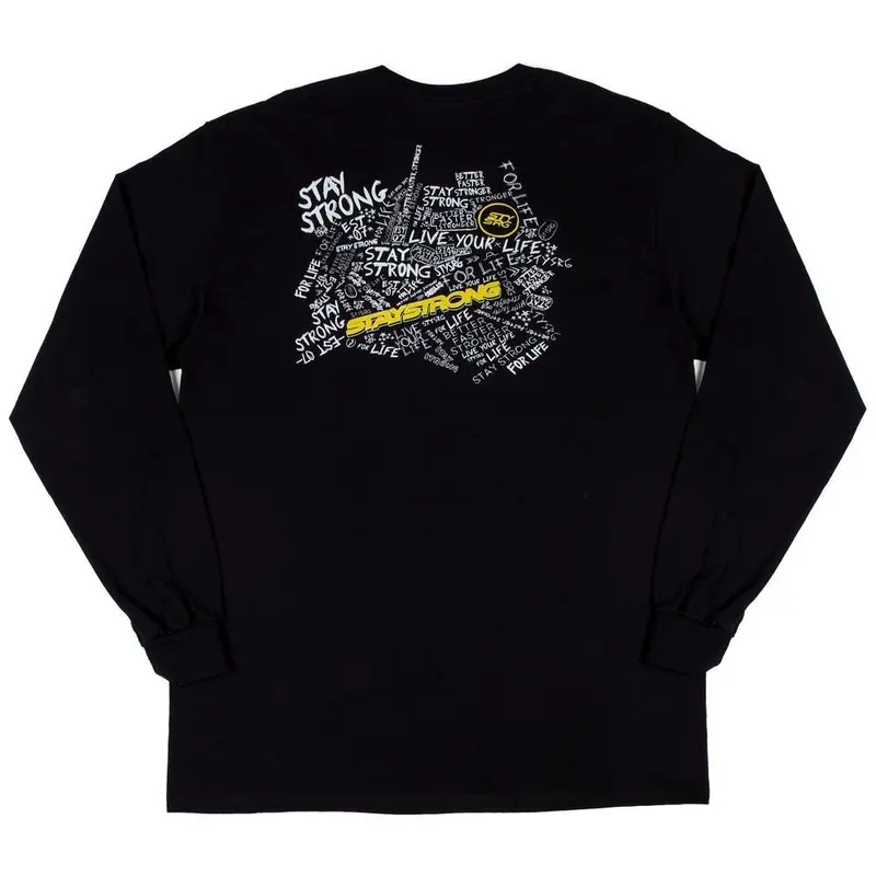 Stay Strong Scribble Long Sleeve T-Shirt - Black 1