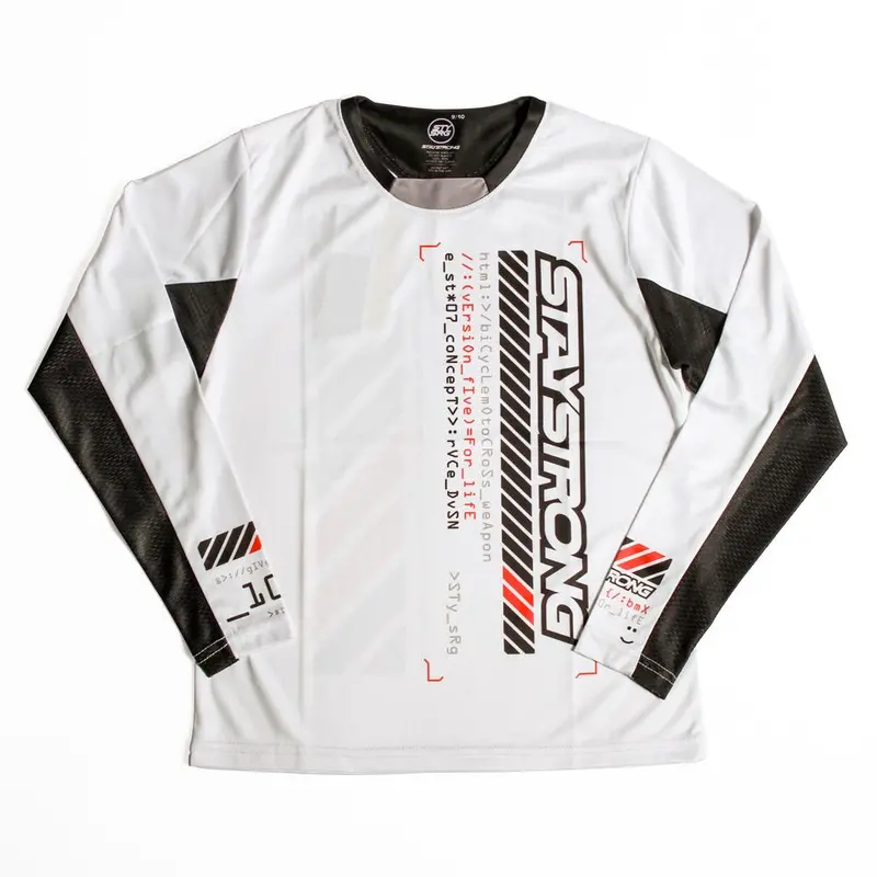 Stay Strong V5 Youth Race Jersey - White 1