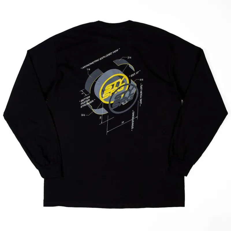 Stay Strong X Jonny Mole Exploded Long Sleeve T-Shirt - Black 1