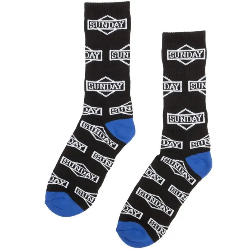 Sunday Conerstone All Over Crew Sock - Black/White 1
