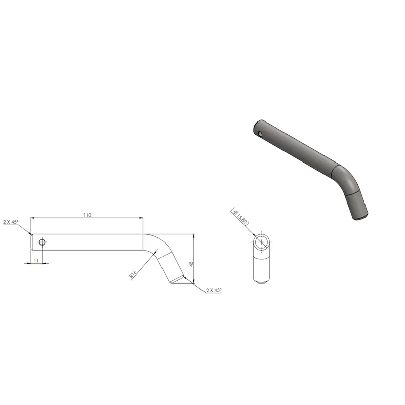 Tag Extra Long Towbar Hitch Pin - Suitable For Toyota Landcruiser 300 Series, Prado 250 Series 1
