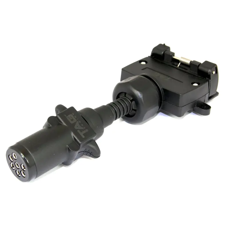 Tag Trailer Adapter - 7 Pin Small Round Plug To 7 Pin Flat Socket 1