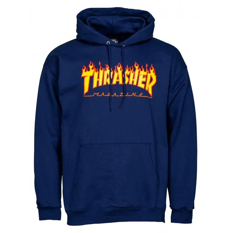 Thrasher Flame Logo Hoodie - Navy 1