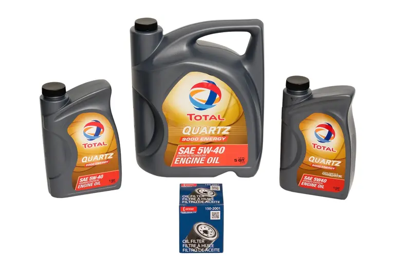 Total Quartz Energy 9000 5W-40 7 Qrt Oil Change Kit 1