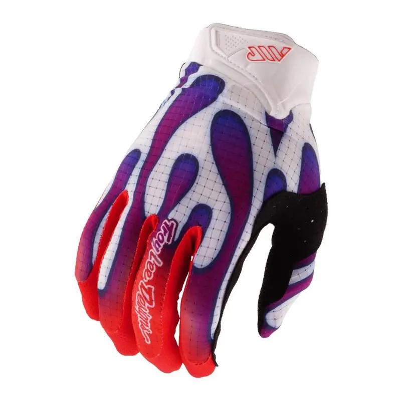 Troy Lee Air Bmx Race Gloves - Overspray White/Violet 1