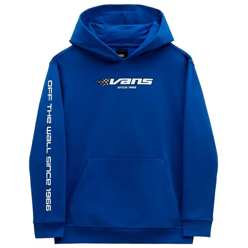 Vans Boys Reflective Checkerboard Flame Pullover Hoodie - True Blue 1