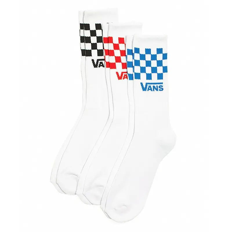 Vans Classic Check Crew Socks 3-Pack - Checkerboard White 1