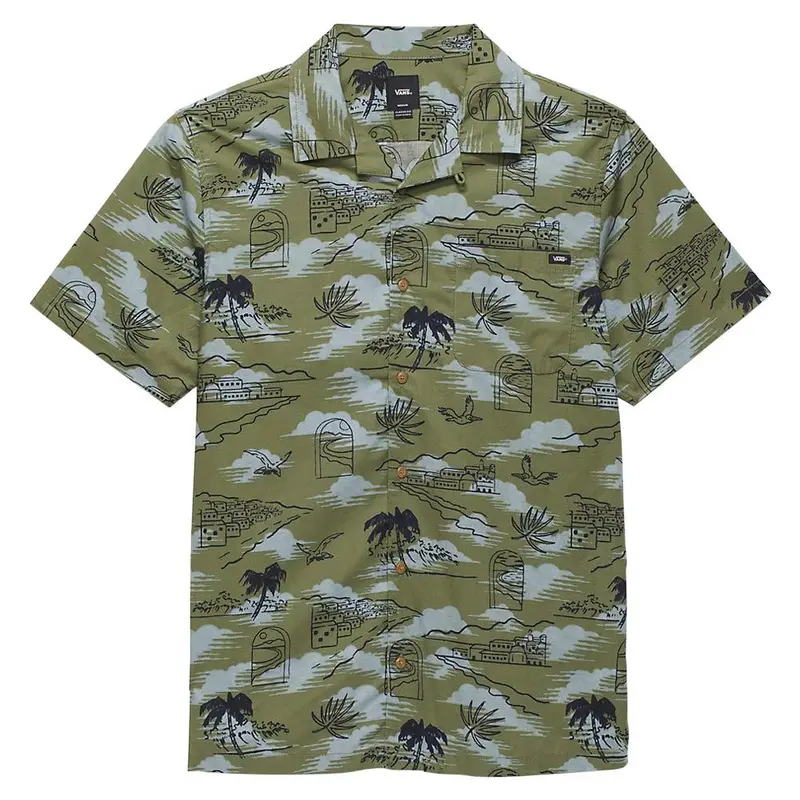 Vans Davista Woven Short Sleeve Shirt - Olivine 1