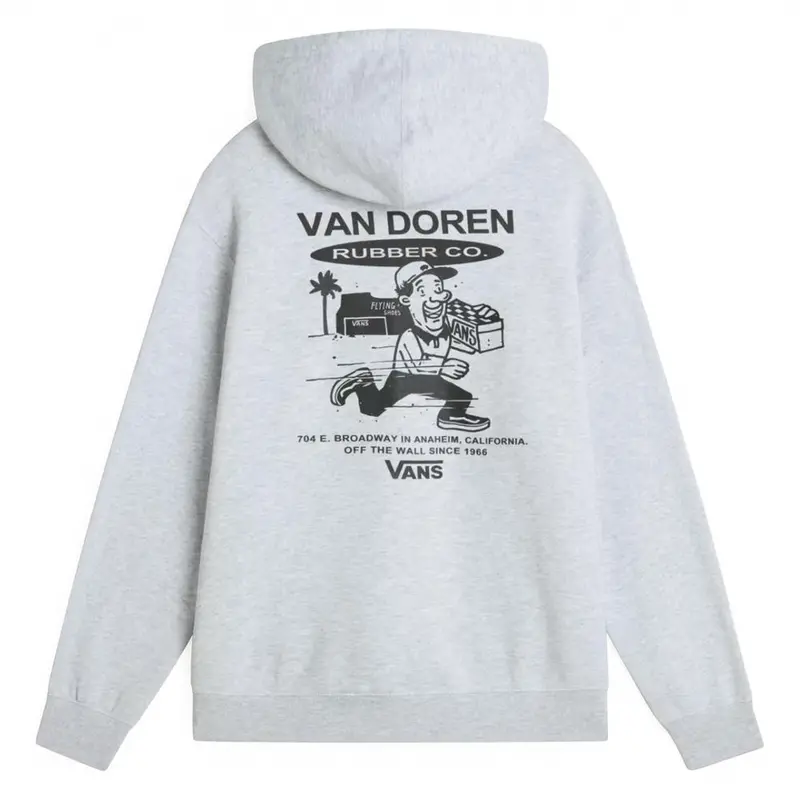 Vans Fun Gfx Loose Pullover Hoodie - Light Grey Heather 1