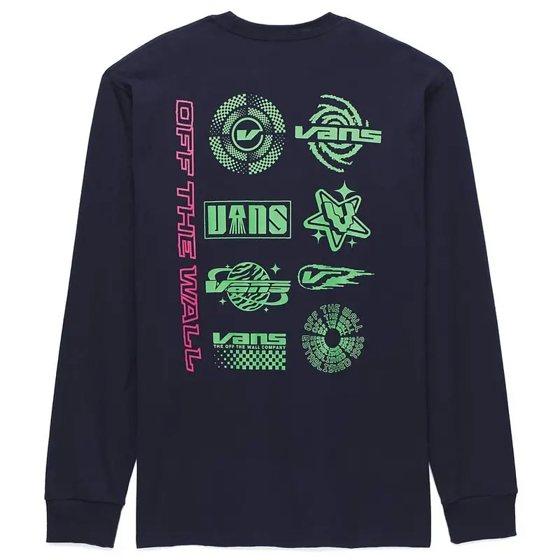 Vans Logo Space Long Sleeve T-Shirt - Navy 1
