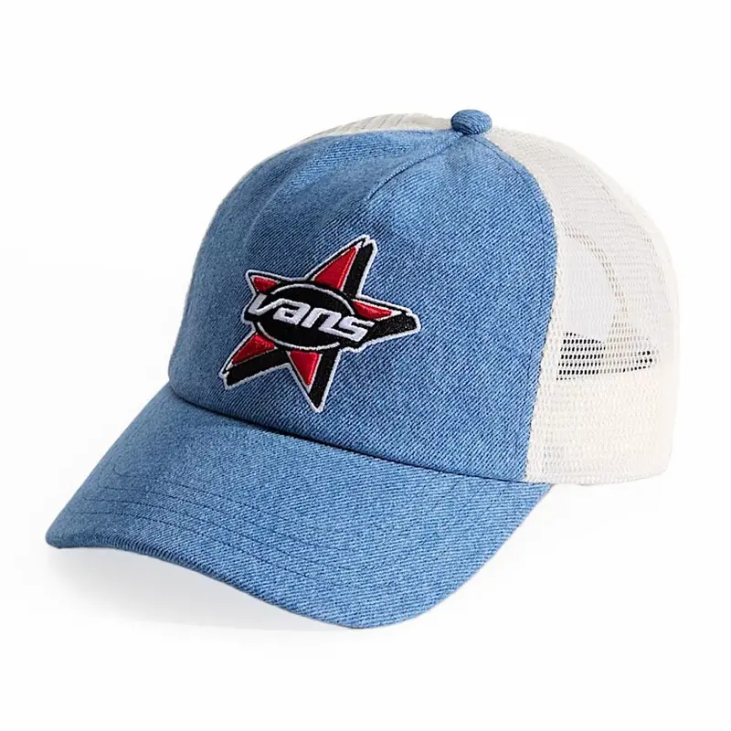 Vans Marked Jockey Trucker Cap - Stonewash And Blue 1