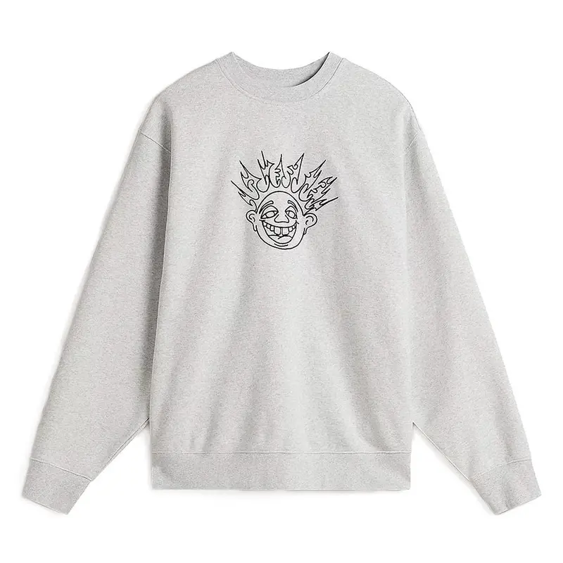 Vans Skate Smile Spike Crewneck Sweatshirt - Ash Heather 1