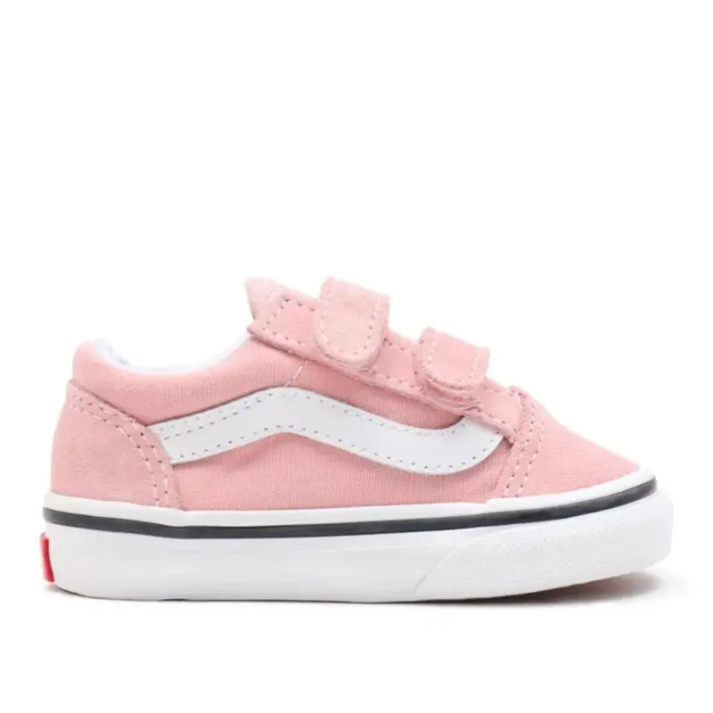 Vans Toddler Old Skool V Shoes - Powder Pink/True White 1