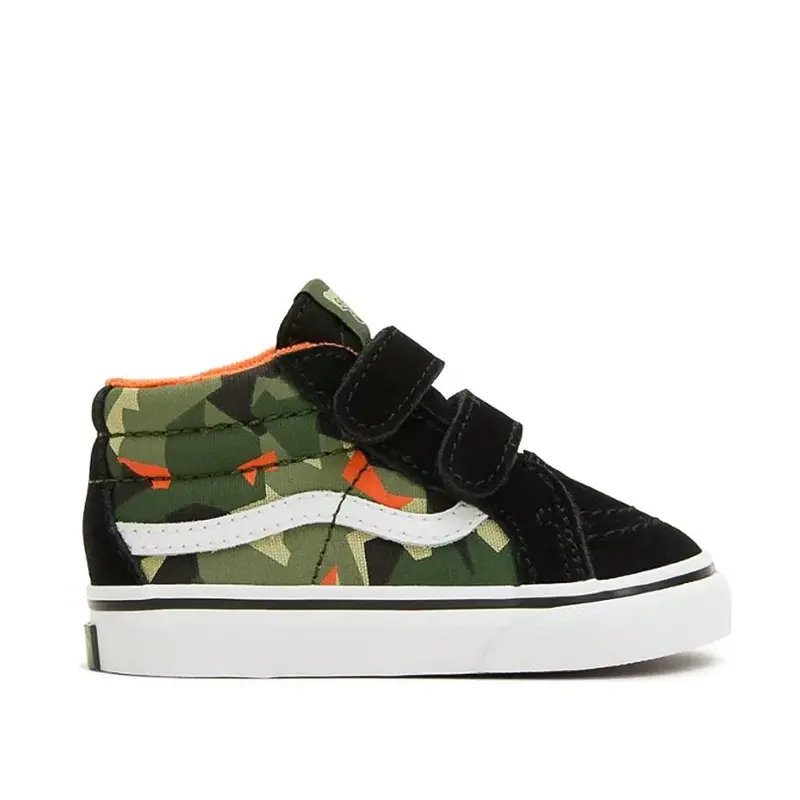 Vans Toddler Sk8-Mid Reissue Hook And Loop Shoes - Geo Camo Black/Multi 1