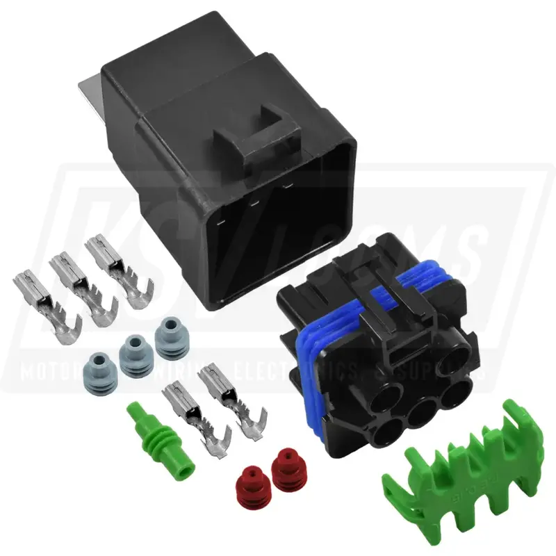 Waterproof Sealed 40A Relay Kit Includes Relay And 5-Way Connector Kit 1