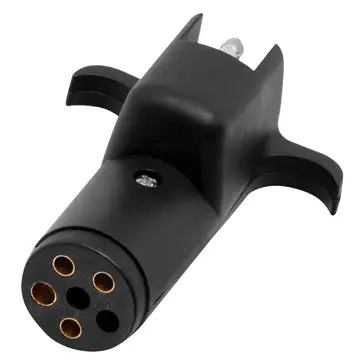 Wesbar 6 Way Round Connector With Flat Adapter 1