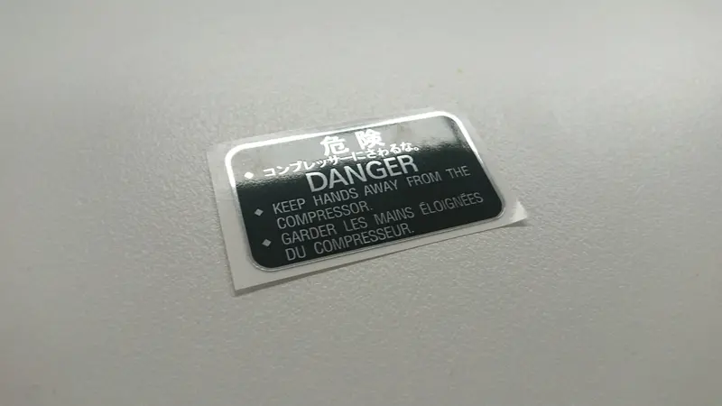 Wrx Gc8 90S Era Black Only A/C Compressor Warning Belt Guard Stickers 1