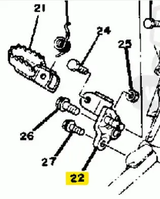 Yamaha Bracket Footrest 1
