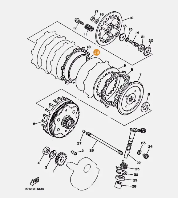 Yamaha Clutch Boss Spring 1