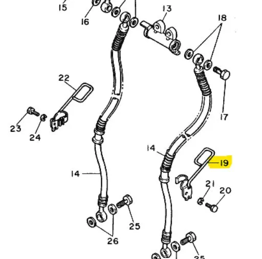 Yamaha Holder Brake Hose 1