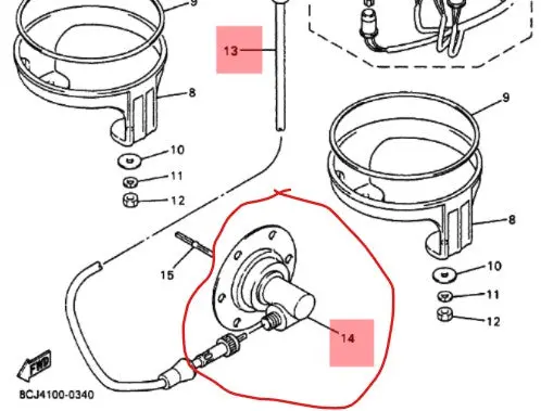 Yamaha Meter Gear Housing 1