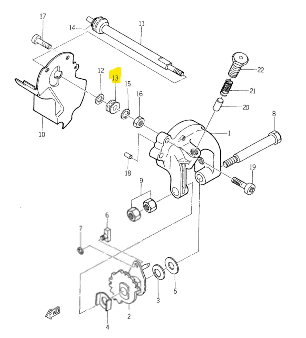 Yamaha Shifter Retainer 1