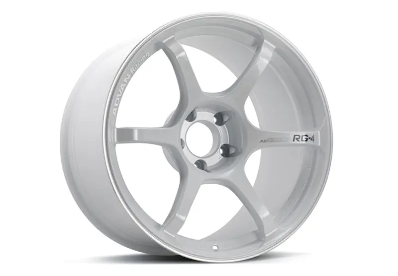 Advan Rg-4 Forged Alloy Wheel – 18X9.5", +45 Offset, 5X120, Racing White Metallic 1