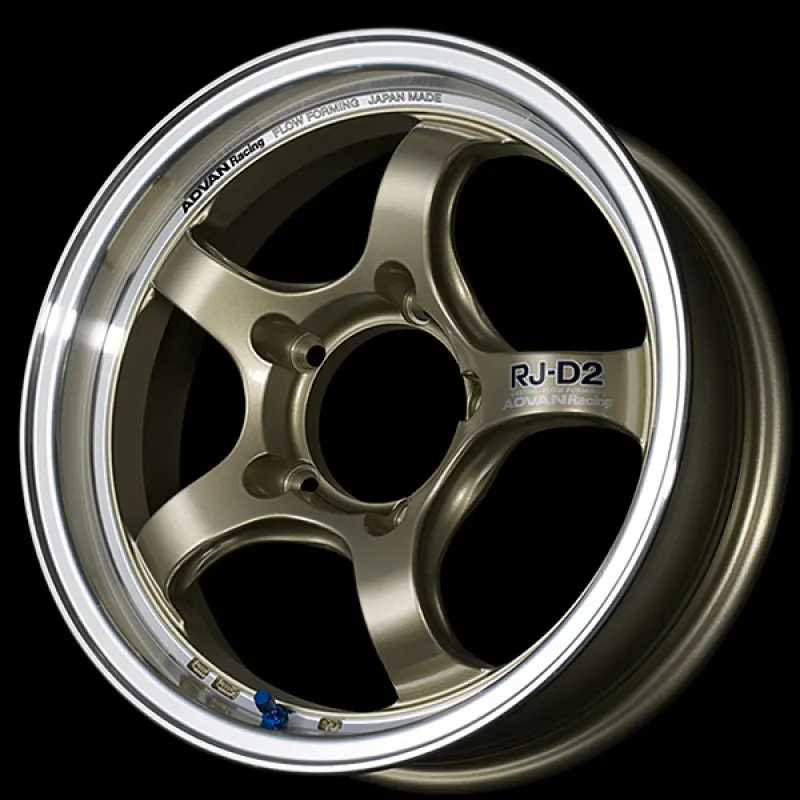 Advan Rg-D2 15X7.5 / +40 Offset / 4-100 / 63Mm Bore / Machining & Champagne Gold 1