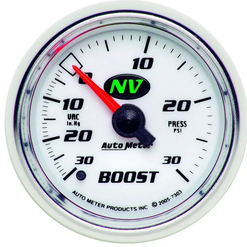 Autometer Nv Series 52Mm Mechanical Boost Gauge – 0–30 Psi Range 1