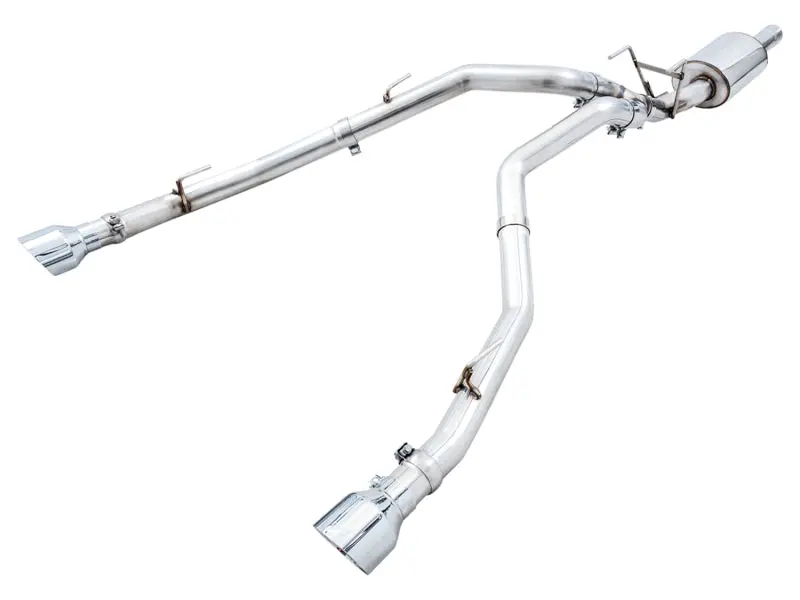 Awe Tuning Cat-Back Exhaust System For 2009–2018 Ram 1500 5.7L – Dual Rear Exit, Chrome-Silver Tips, Includes Cutouts 1