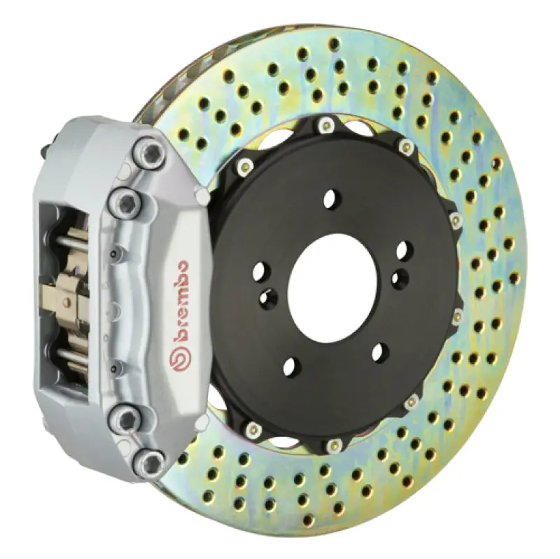 Brembo 10-19 Fiesta Front Gt Bbk 4 Piston Cast 2Pc 328X28 2Pc Rotor Drilled-Silver 1