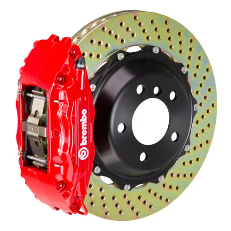 Brembo Gt Big Brake Kit – Front, 6-Piston Calipers, 405X34Mm Two-Piece Drilled Rotors (Model S/X Plaid) 1