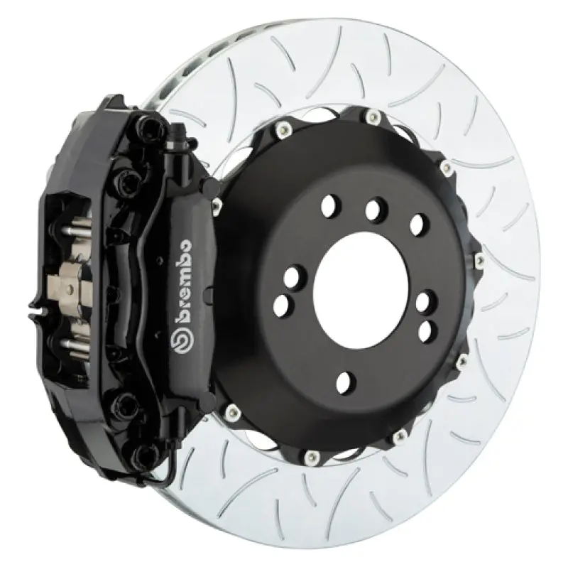 Brembo Rear Gt Big Brake Kit For 1993–1998 Toyota Supra – 4-Piston Calipers, 345X28Mm Two-Piece Slotted Rotors (Type-3, Black Finish) 1