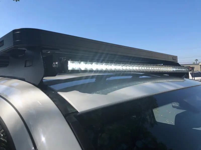 Cali Raised Slimline Roof Rack Led Bar Brackets For 42-Inch Amber Light Bars 1